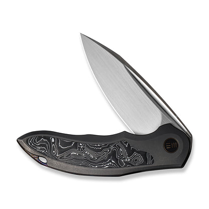 WE Knife Co., Ltd™ Makani Frame Lock WE21048B-2 Aluminum Carbon Fiber and Gray Titanium CPM 20CV Stainless Steel Pocket Knife