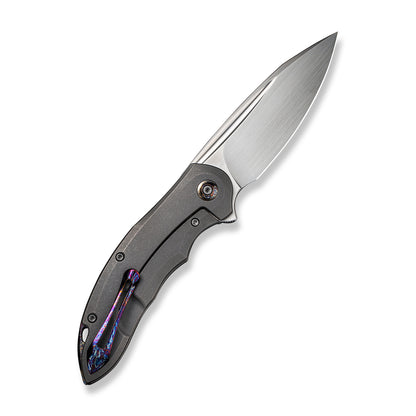 WE Knife Co., Ltd™ Makani Frame Lock WE21048B-2 Aluminum Carbon Fiber and Gray Titanium CPM 20CV Stainless Steel Pocket Knife