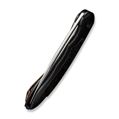 WE Knife Co., Ltd™ Makani Frame Lock WE21048B-3 Flamed Titanium and Black Titanium CPM 20CV Stainless Steel Pocket Knife