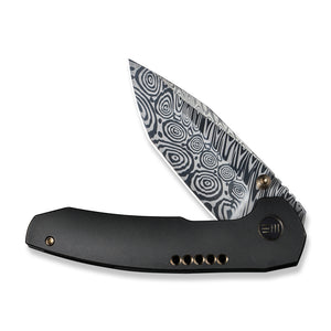 WE Knife Co., Ltd™ Trogon Frame Lock WE22002B-DS1 Black Titanium Damasteel Pocket Knife