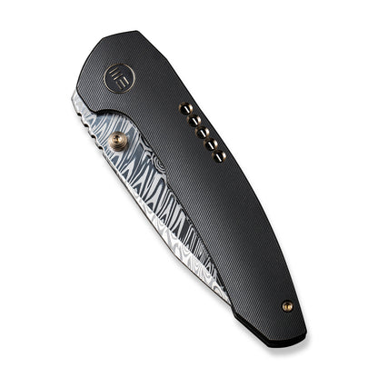 WE Knife Co., Ltd™ Trogon Frame Lock WE22002B-DS1 Black Titanium Damasteel Pocket Knife