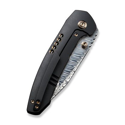 WE Knife Co., Ltd™ Trogon Frame Lock WE22002B-DS1 Black Titanium Damasteel Pocket Knife