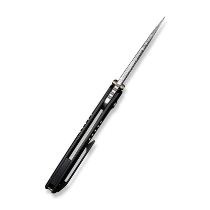 WE Knife Co., Ltd™ Trogon Frame Lock WE22002B-DS1 Black Titanium Damasteel Pocket Knife