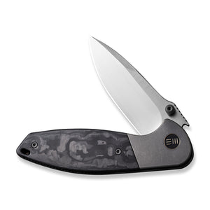 WE Knife Co., Ltd™ Nitro Mini Frame Lock WE22015-1 Black Marble Carbon Fiber and Titanium CPM 20CV Stainless Steel Pocket Knife