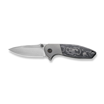 WE Knife Co., Ltd™ Nitro Mini Frame Lock WE22015-1 Black Marble Carbon Fiber and Titanium CPM 20CV Stainless Steel Pocket Knife