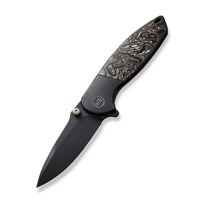 WE Knife Co., Ltd™ Nitro Mini Frame Lock WE22015-2 Copper Foil Carbon Fiber and Titanium CPM 20CV Stainless Steel Pocket Knife