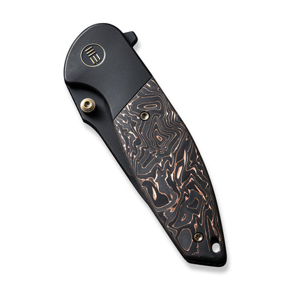 WE Knife Co., Ltd™ Nitro Mini Frame Lock WE22015-2 Copper Foil Carbon Fiber and Titanium CPM 20CV Stainless Steel Pocket Knife