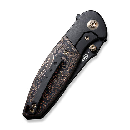 WE Knife Co., Ltd™ Nitro Mini Frame Lock WE22015-2 Copper Foil Carbon Fiber and Titanium CPM 20CV Stainless Steel Pocket Knife