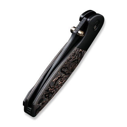 WE Knife Co., Ltd™ Nitro Mini Frame Lock WE22015-2 Copper Foil Carbon Fiber and Titanium CPM 20CV Stainless Steel Pocket Knife