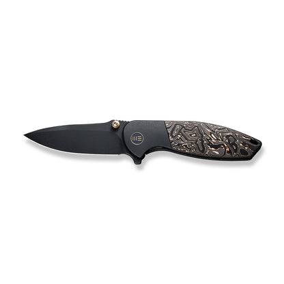 WE Knife Co., Ltd™ Nitro Mini Frame Lock WE22015-2 Copper Foil Carbon Fiber and Titanium CPM 20CV Stainless Steel Pocket Knife