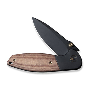 WE Knife Co., Ltd™ Nitro Mini Frame Lock WE22015-4 Brown Linen Micarta CPM 20CV Stainless Steel Pocket Knife