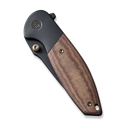 WE Knife Co., Ltd™ Nitro Mini Frame Lock WE22015-4 Brown Linen Micarta CPM 20CV Stainless Steel Pocket Knife