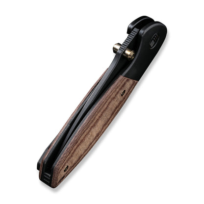 WE Knife Co., Ltd™ Nitro Mini Frame Lock WE22015-4 Brown Linen Micarta CPM 20CV Stainless Steel Pocket Knife