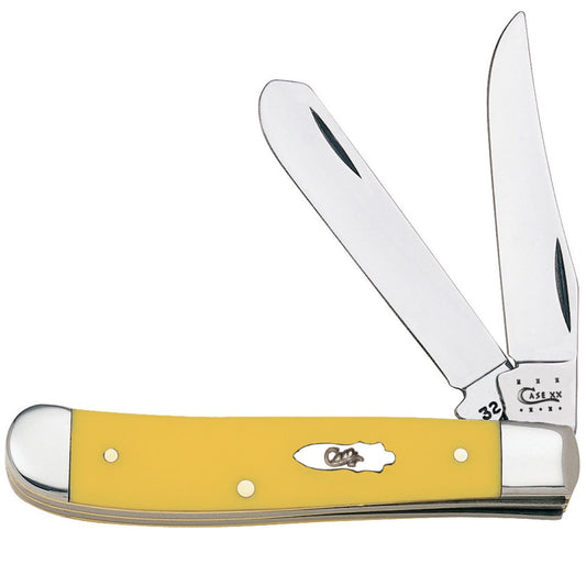 W.R. Case XX Knives Mini Trapper 22172 Sunflower Delrin Stainless Steel Pocket Knife