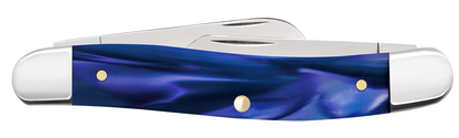 W.R. Case XX Knives Medium Stockman Blue Pearl Kirinite 23448 Stainless Steel Pocket Knife