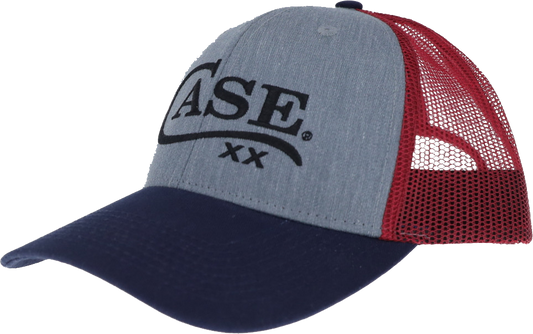 W.R. Case & Sons Cutlery Co.™ 250746 Knife Blue & Gray Cotton and Red Nylon Mesh Ball Cap