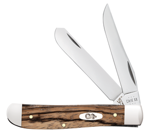 W.R. Case XX Knives Mini Trapper Natural Zebra Wood 25142 Stainless Pocket Knife