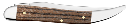 W.R. Case XX Knives Medium Toothpick Natural Zebra Wood 25146 Stainless Pocket Knife