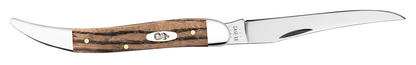 W.R. Case XX Knives Medium Toothpick Natural Zebra Wood 25146 Stainless Pocket Knife