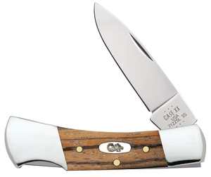 W.R. Case XX Knives Lockback Natural Zebra Wood 25147 Stainless Pocket Knife