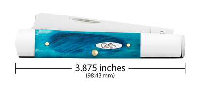 W.R. Case XX Knives Razor Jack Sawcut Caribbean Blue Bone 25583 Stainless Pocket Knife