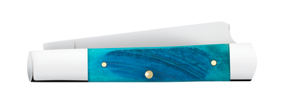 W.R. Case XX Knives Razor Jack Sawcut Caribbean Blue Bone 25583 Stainless Pocket Knife
