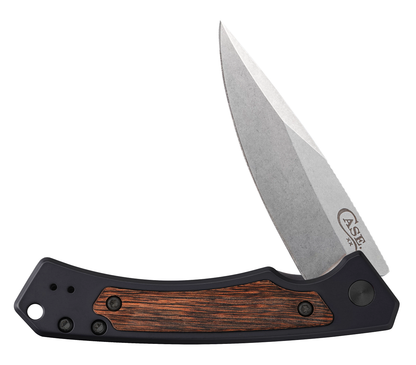W.R. Case XX Knives Marilla 25899 Walnut Wood Black Aluminum CPM S35VN Stainless Pocket Knife