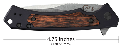 W.R. Case XX Knives Marilla 25899 Walnut Wood Black Aluminum CPM S35VN Stainless Pocket Knife