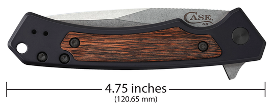 W.R. Case XX Knives Marilla 25899 Walnut Wood Black Aluminum CPM S35VN Stainless Pocket Knife