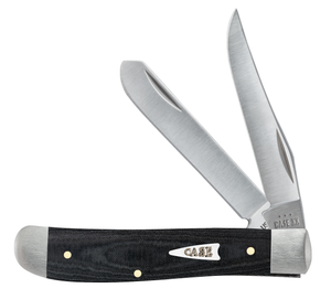 W.R. Case XX Knives Mini Trapper Black Micarta 27822 Stainless Steel Pocket Knife