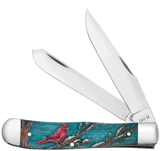 W.R. Case XX Knives Cardinal Color-wash Trapper Stainless 39159 Pocket Knife