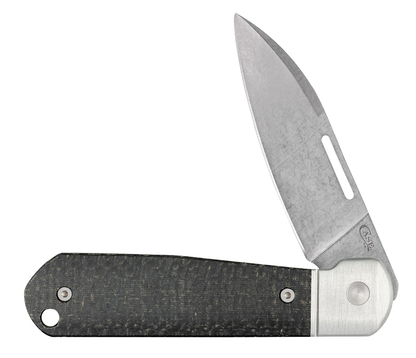 W.R. Case XX Knives Highbanks Black Burlap Micarta Stonewash Satin CPM 20CV Stainless Steel Pocket Knife 42230