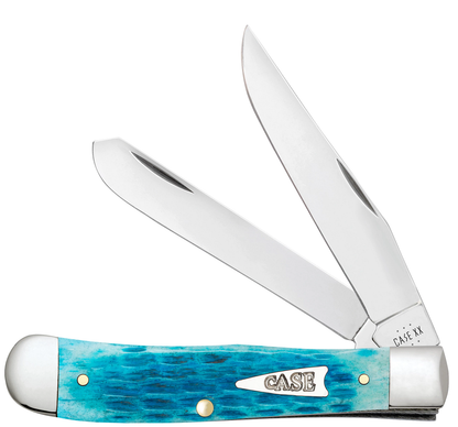 Case XX™ Knives Trapper Jigged Sky Blue Bone 50640 Stainless Pocket Knife