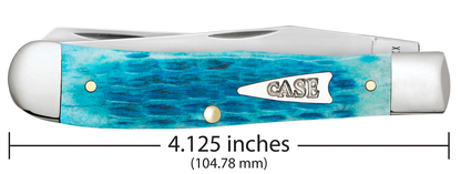 Case XX™ Knives Trapper Jigged Sky Blue Bone 50640 Stainless Pocket Knife