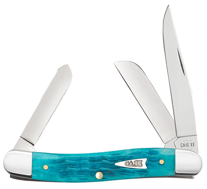 W.R. Case XX Knives Stockman Jigged Sky Blue Bone 50642 Stainless Pocket Knife