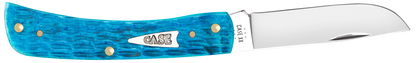 W.R. Case XX Knives Sodbuster Jr Jigged Sky Blue Bone 50643 Stainless Pocket Knife