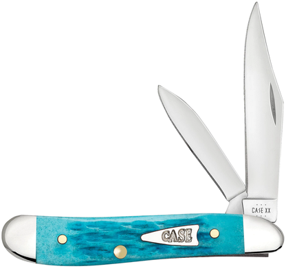 Case XX™ Knives Peanut Jigged Sky Blue Bone 50644 Stainless Pocket Knife