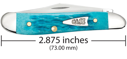 Case XX™ Knives Peanut Jigged Sky Blue Bone 50644 Stainless Pocket Knife