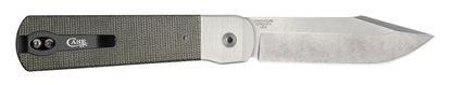 W.R. Case XX Knives Longhouse OD Green Micarta Stonewash Satin CPM 20CV Stainless Steel Pocket Knife 50911