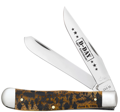 W.R. Case XX Knives D-Day 80th Ann Trapper 1/400 Commemorative Zippo Set 52019