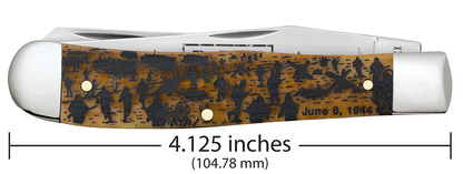 W.R. Case XX Knives D-Day 80th Ann Trapper 1/400 Commemorative Zippo Set 52019
