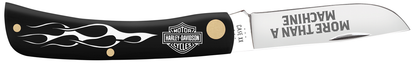 W.R. Case XX Knives Harley-Davidson Sodbuster Jr 52265 Black Delrin Stainless Steel Pocket Knife
