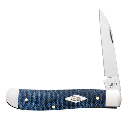 Case XX™ Knives Mini Trapper Blue Denim Laminate 60511 Stainless Pocket Knife