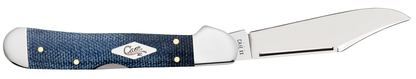W.R. Case XX Knives Mini Copperlock Blue Denim Canvas Laminate 60512 Stainless Pocket Knife