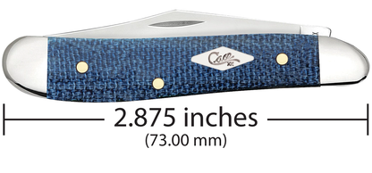 Case XX™ Knives Peanut Blue Denim Canvas Laminate 60514 Stainless Pocket Knife