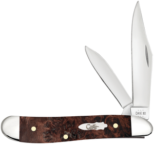 W.R. Case XX Knives Peanut Brown Maple Burl Wood 64059 Stainless Steel Pocket Knife