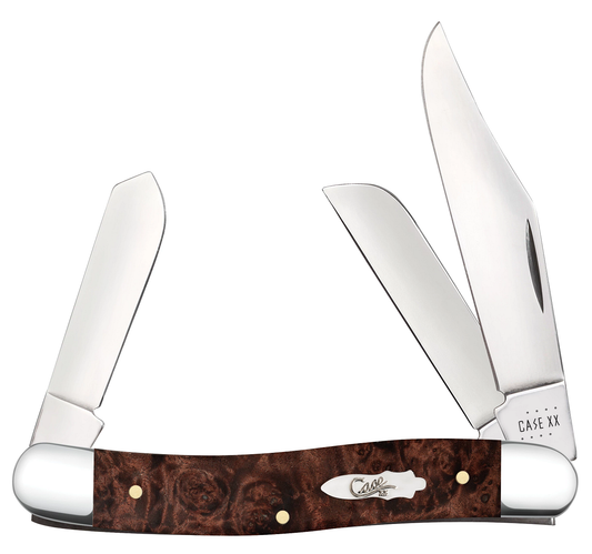 W.R. Case XX Knives Smooth Maple Burl Wood Stockman Stainless 64065 Pocket Knife