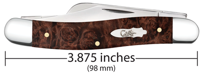 W.R. Case XX Knives Smooth Maple Burl Wood Stockman Stainless 64065 Pocket Knife