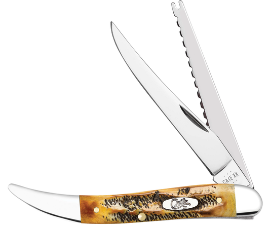 W.R. Case XX Knives Fishing 65340 6.5 BoneStag Stainless Pocket Knife