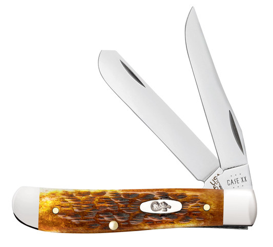 Case XX™ Knives Mini Trapper Jig Harvest Orange Bone 66691 Stainless Pocket Knife